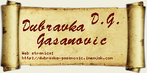 Dubravka Gašanović vizit kartica